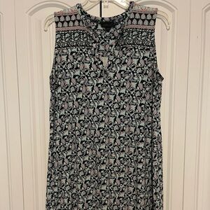 J. Jill Black and White Paisley Midi Dress